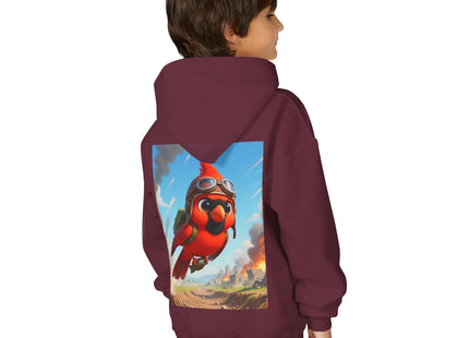 Cardinal Dive Bomber Youth Heavy Blend Hooded Sweatshirt