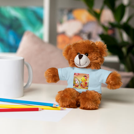 Whimsical Springtime Exchange Stuffed Animals with Tee