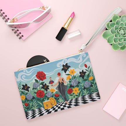 🌹🎭 The Lady Of The Little Dancer Clutch Bag – Art Deco Floral Fantasy