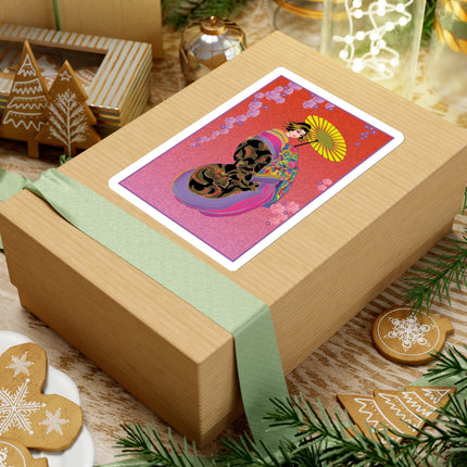Enchanting Geisha Kiss-Cut Stickers (4 Sizes)