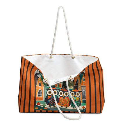 Night of the Trick-or-Treating Owlets Weekender Bag