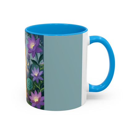 The Lady Of The Moonlit Garden Colorful Mugs – Art Deco Botanical Serenity