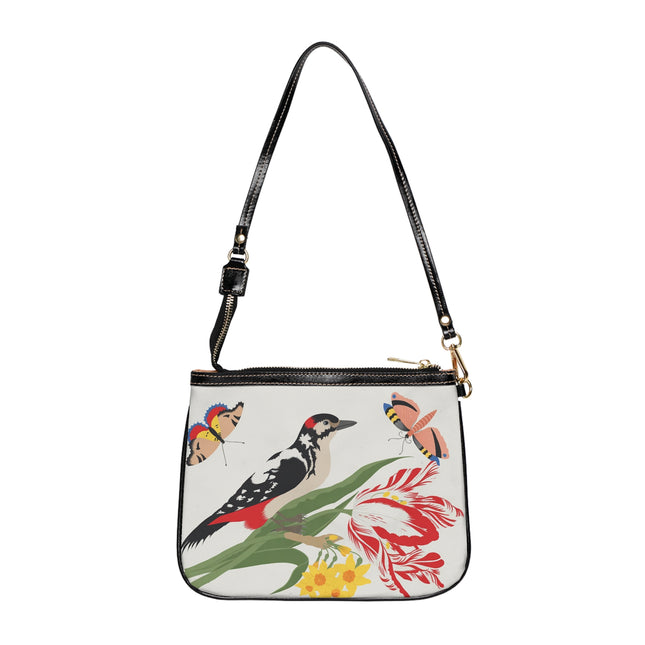 Woodpecker & Tulip Shoulder Bag – Spring Charm & Vibrant Nature