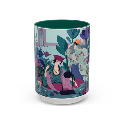 The Ladies Of The Secret Masquerade Colorful Mugs – Art Deco Floral Mystery