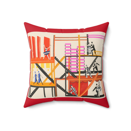 Maquettes de Théatre 4 by Alexandra Exter Spun Polyester Square Pillow