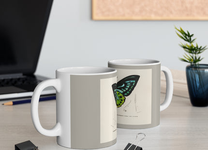 Green Birdwing by Charles Dessalines D' Orbigny Ceramic Mug 11oz