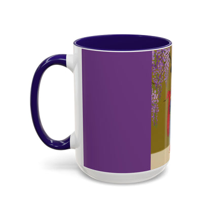 Wisteria Elegance Colorful Mug (11oz, 15oz) – Floral Beauty, Kimono Art & Timeless Grace