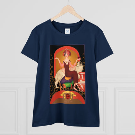 January & Garnet (from the Gem Series) by Sofia Chiostri Women's Midweight Cotton Tee