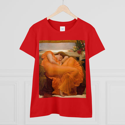 Flaming June by Frederic Leighton Women's Midweight Cotton Tee