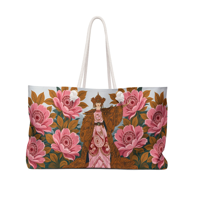 🌸👑 The Imperial Rose Blossom Empress Weekender Bag – Art Deco Floral Elegance
