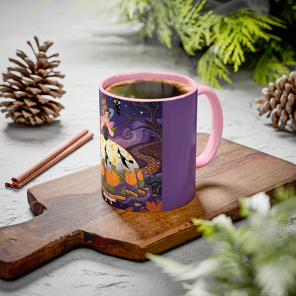 🎃🌙 The Pumpkin Moon Dress Colorful Mug – Whimsical Halloween Fashion