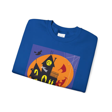 Halloween Night at the Haunted House Unisex Heavy Blend™ Crewneck Sweatshirt