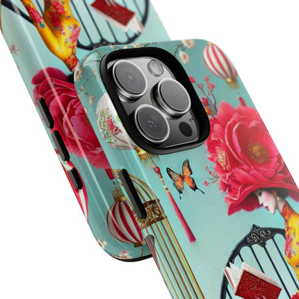 Reading In A Painted Garden Phone Cases