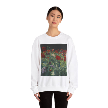 Poppies (A Study of Poppies for Carnation, Lily, Lily, Rose) by John Singer Sargent Heavy Blend™ Crewneck Sweatshirt