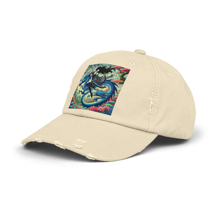 Mystic Guardian of the Sky Unisex Distressed Cap