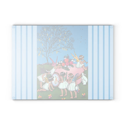 Enchanted Easter Gathering Glass Cutting Board