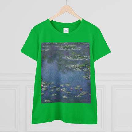 Water Lilies by Claude Monet Women's Midweight Cotton Tee