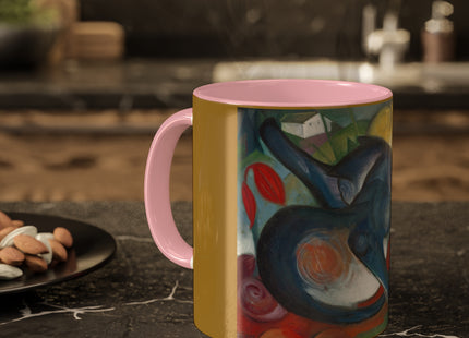 Two Cats, Blue and Yellow by Franz Marc Colorful Mugs, 11oz