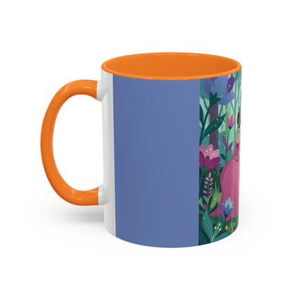 The Lady Of The Enchanted Mirror Colorful Mugs – Art Deco Botanical Elegance