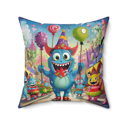 Monster Parade Madness Spun Polyester Square Pillow