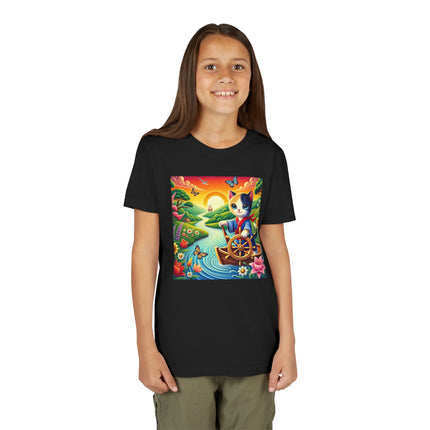 Sailor Kitten’s River Adventure Youth Short Sleeve Tee