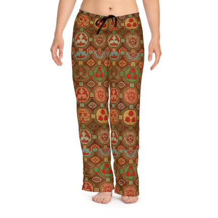 Japanese Fan Pattern by G.A. Audsley Women's Pajama Pants (AOP)