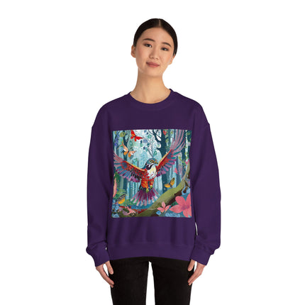 Colorful Raptor Unisex Heavy Blend™ Crewneck Sweatshirt