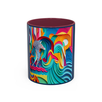 Surfing Zebra Colorful Mugs (11oz, 15oz)