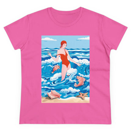 Ocean Symphony Women's Midweight Cotton Tee