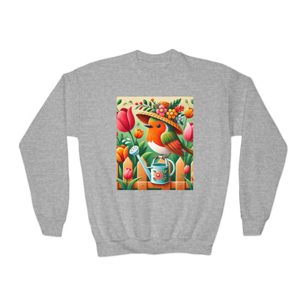 The Little Garden Tender Youth Crewneck Sweatshirt – Sunshine, Sweetness & Blooming Imagination