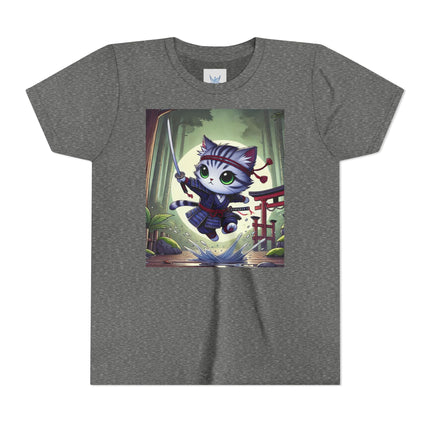 Moonlit Samurai Kitty Youth Short Sleeve Tee