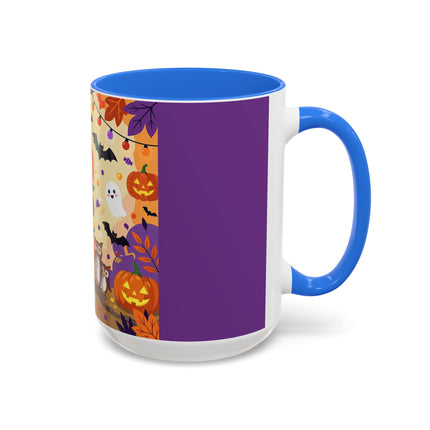 🎃🐈‍⬛ The Pumpkin Child’s Halloween Parade Colorful Mug – Whimsical Storybook Charm