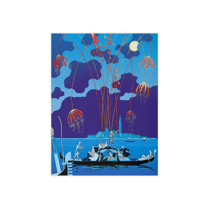 Fireworks in Venice by George Barbier Ceramic Tile
