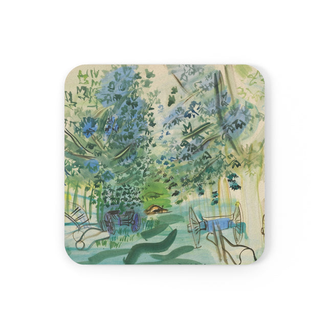 Les Charrettes à Montsaunès by Raoul Dufy Coaster – Vibrant Forest & Fauvist Joy