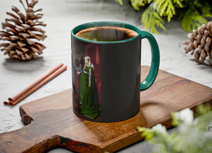 Arnolfini Portrait by Jan Van Eyck Colorful Mugs (11oz, 15oz)