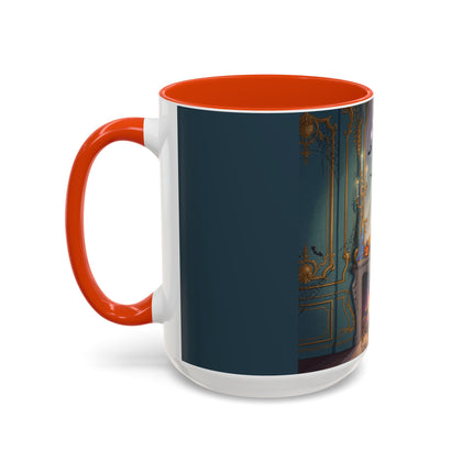 🕯️🎃 The Moonlit Manor Drawing Room Colorful Mug – Elegant Halloween Charm