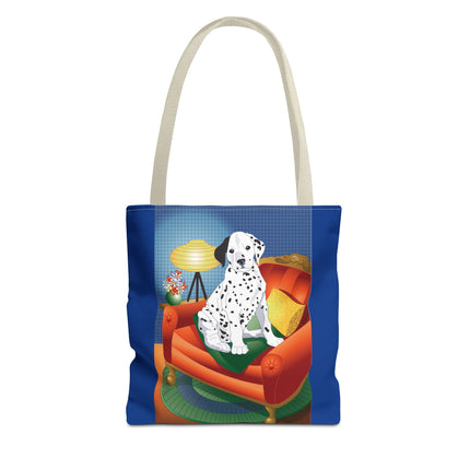 A Dalmatian's Cozy Corner Tote Bag (AOP)