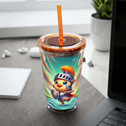 Valiant Duck Sunsplash Tumbler with Straw, 16oz
