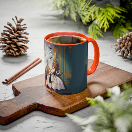 🕯️🎃 The Moonlit Manor Drawing Room Colorful Mug – Elegant Halloween Charm