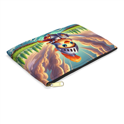 The Valiant Duck Flat Pouch – Courageous Charge & Playful Heroism