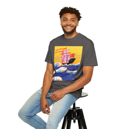 Golden Seas and Whimsical Dreams Unisex Garment-Dyed T-shirt