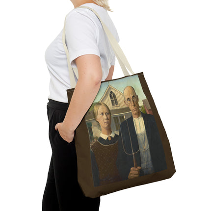 American Gothic by Grant Wood Tote Bag (AOP)