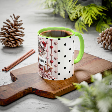 Fashionably Yours, XOXO Colorful Mugs (11oz, 15oz)