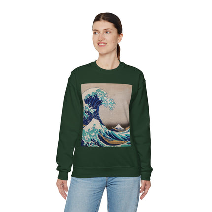 The Great Wave off Kanagawa by Katsushika Hokusai Heavy Blend™ Crewneck Sweatshirt