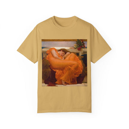 Flaming June by Frederic Leighton Unisex Garment-Dyed T-shirt