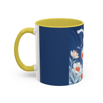 ❄️⛸️ The Winter Skater’s Flight Colorful Mug – Art Deco Floral Fantasy