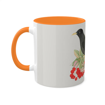 Blackbird with Roses by Anonymous Colorful Mugs, 11oz