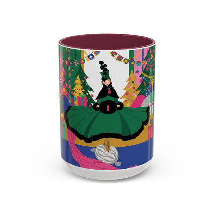 🎄🎁 The Emerald Christmas Belle Colorful Mug – Colorful Holiday Fashion Fantasy