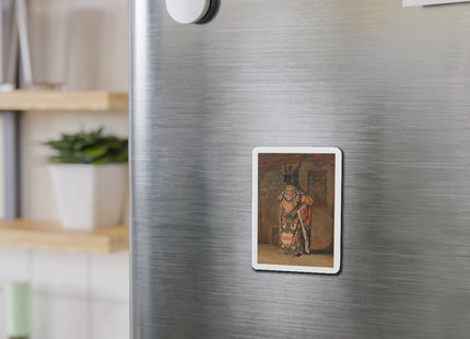 A Buddhist Lama at a Feast at Pemionchi Monastery by Vasily Vereshchagin Die-Cut Magnets (5 Sizes)
