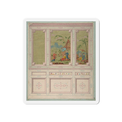 Chinoiserie scenes by Anonymous Die-Cut Magnets (5 Sizes)
